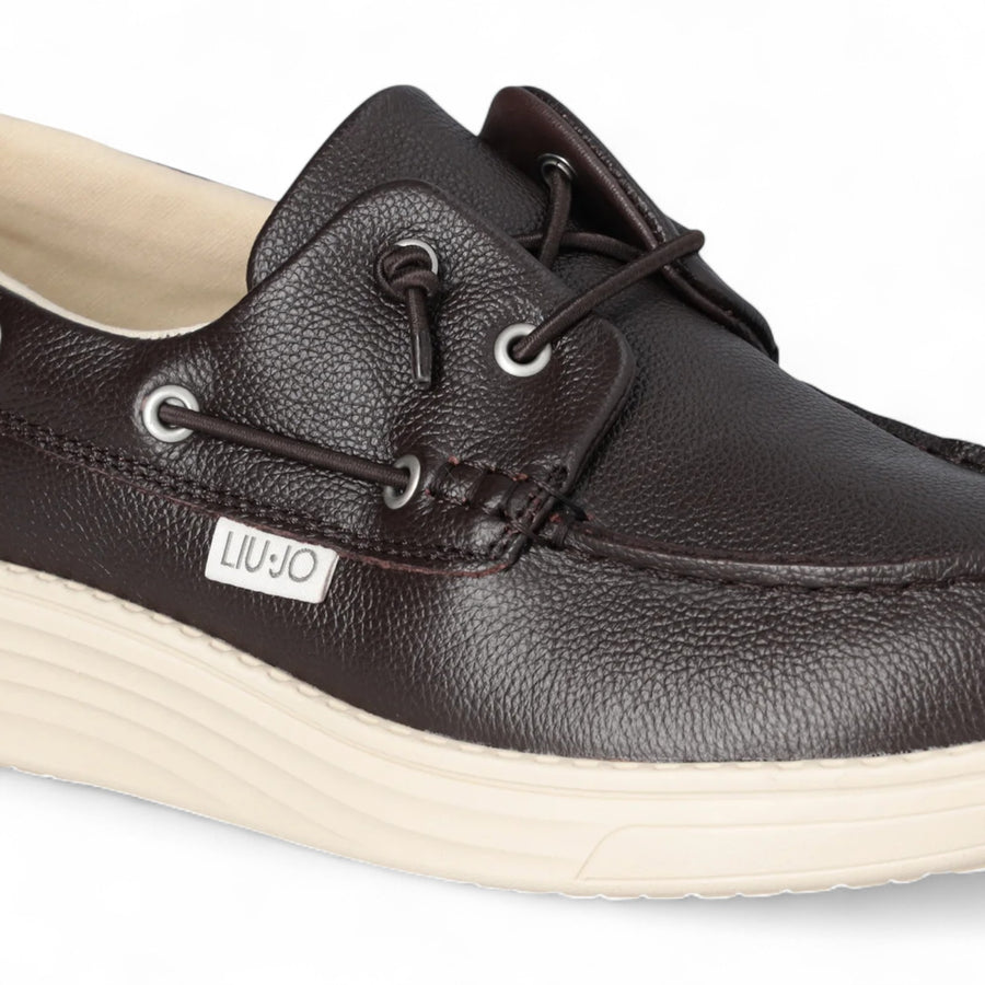 Mocassino casual in pelle martellata