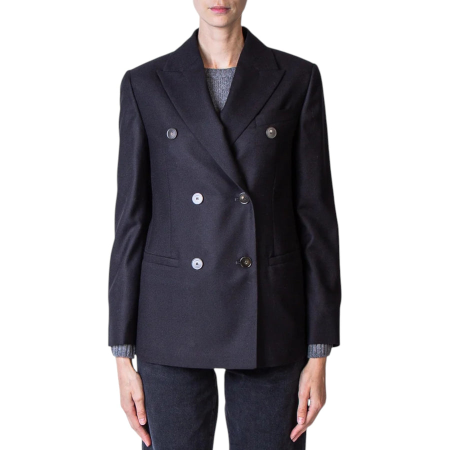 Giacca donna doppiopetto regular fit in flanella