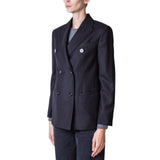 Giacca donna doppiopetto regular fit in flanella