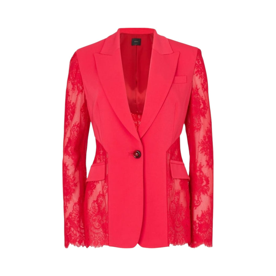 Giacca donna blazer monopetto in pizzo