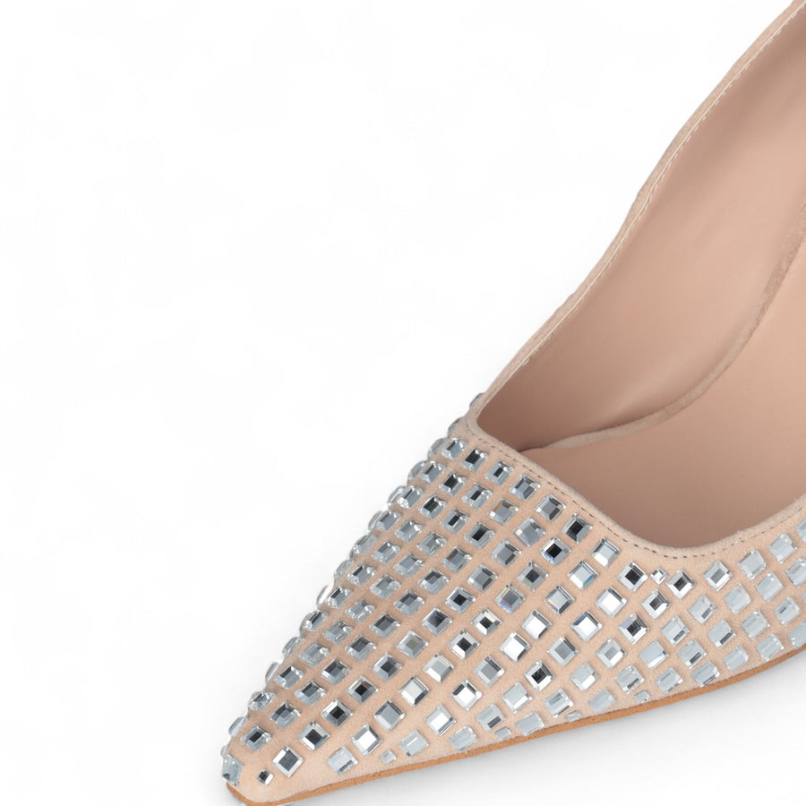 Décolleté donna nude full strass