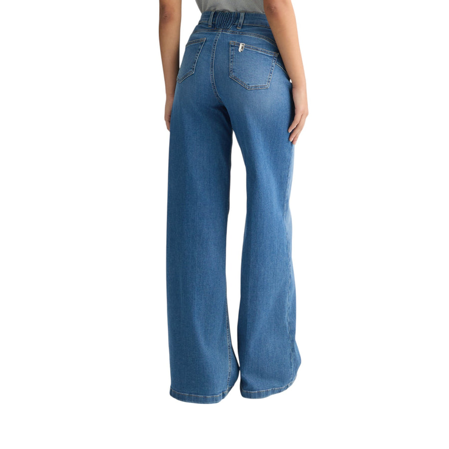 Jeans donna flare a vita alta