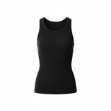 Canotta donna in jersey leggero con logo ricamato