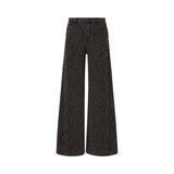 Jeans donna flare con castoni gioiello